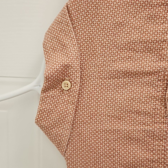 Ben Sherman peach cotton and linen blend shirt, size large - Picture 5 of 10